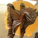 Pair of sconces with ancient dragon decoration