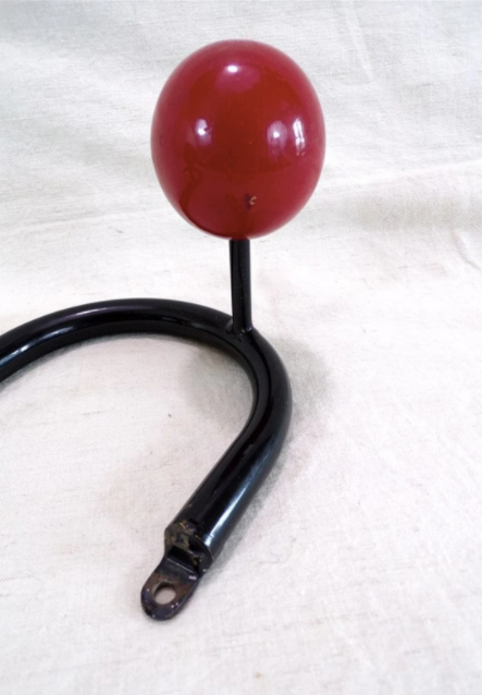 Coat rack vintage hook 50s rockabilly metal and wooden balls color red green yellow vintage France