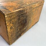 19th Century  Wooden Chest or Floor Trunk, Original Paint