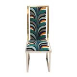 Mid-Century Michel Mangematin Brass and Steel French 1970s Eight Dining Chairs