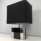 Chrome and black lacquer lamp