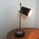 Lampe italienne " tuyau " en laiton nickelé et aluminium années 50/60