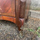 Weekly / chiffonnier, chest of drawers with 8 drawers in marquetry, marble top.