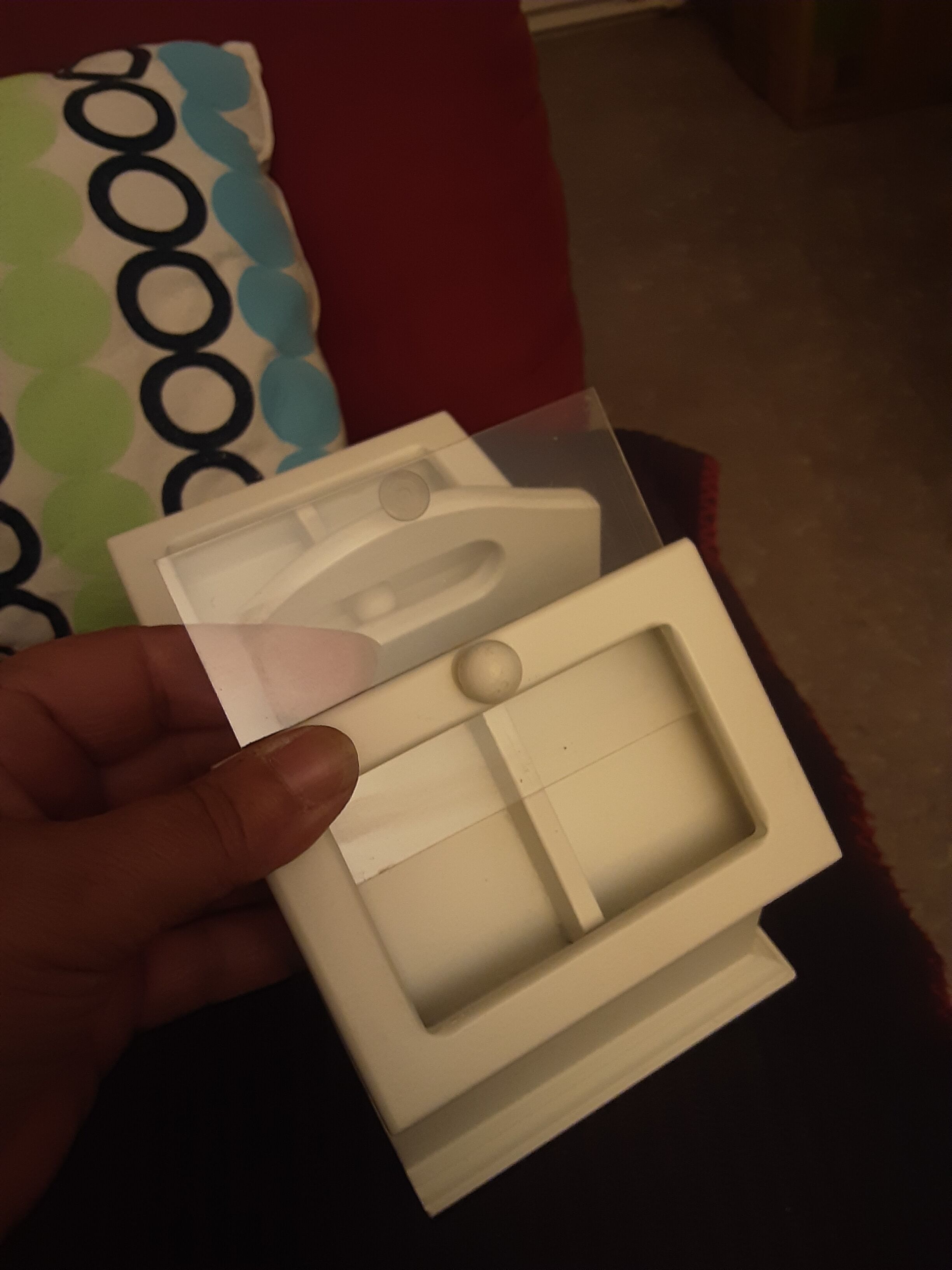 White wooden jewelry box