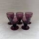Lot de 5 verres aubergine
