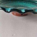 Moroccan handmade turquoise earthenware plate – Safi