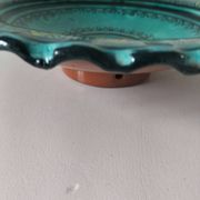 Moroccan handmade turquoise earthenware plate – Safi