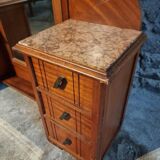 Art Deco mahogany dressing table with bevelled tilting mirror, France, 1920s–1930s.