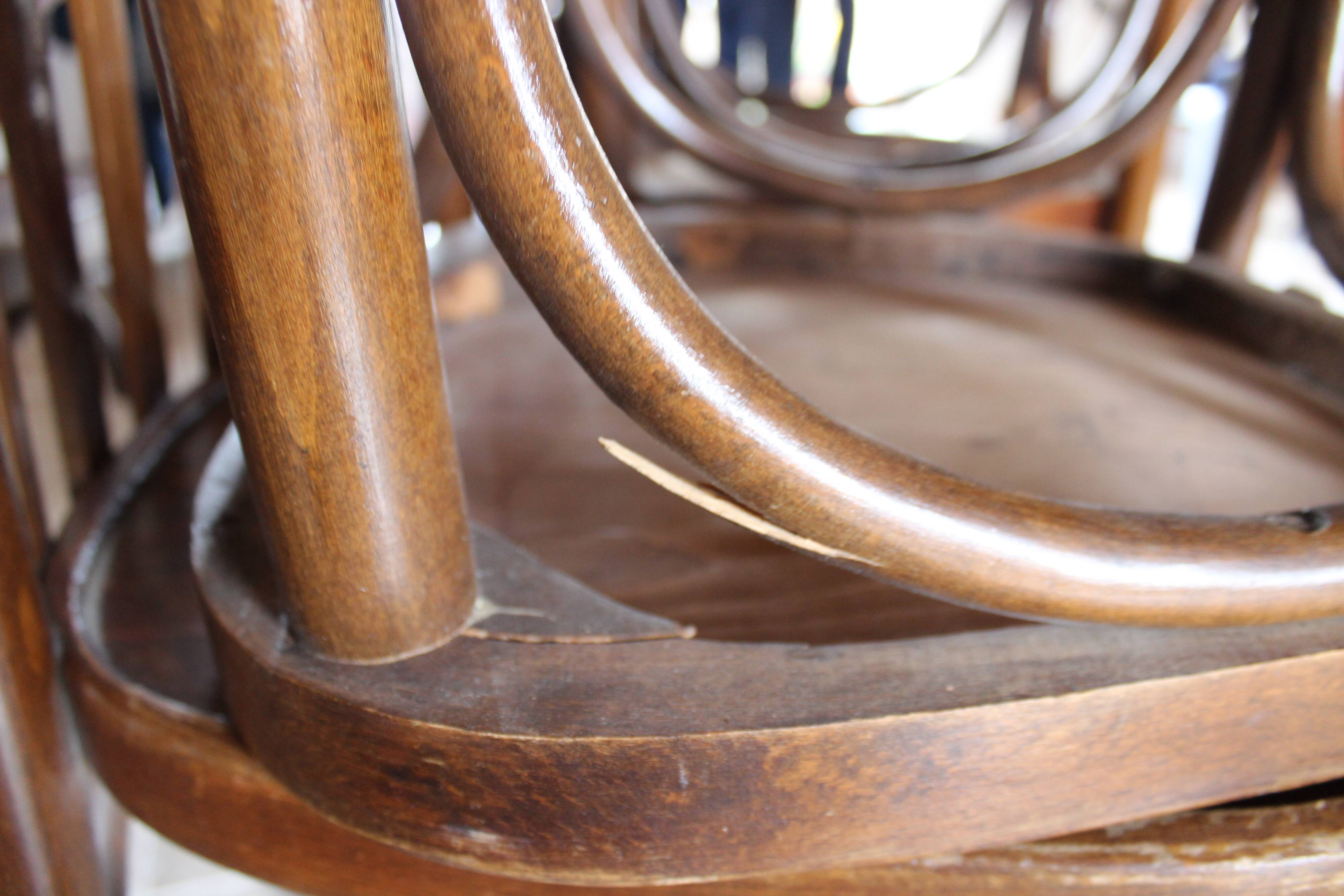 lot de 6 chaises bistrot année 1960