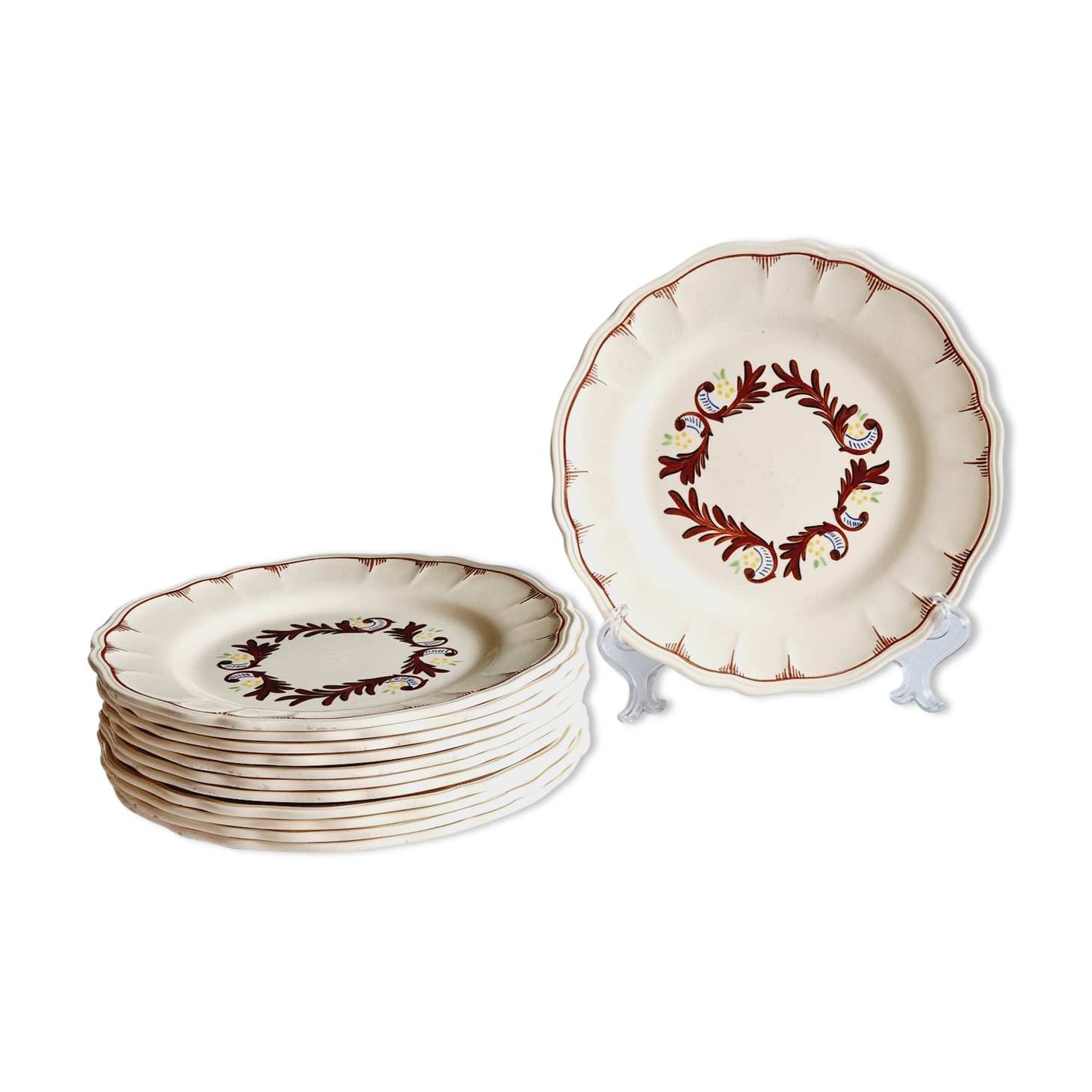 11 dessert plates Salins France