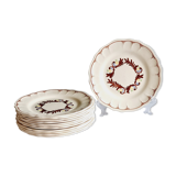 11 dessert plates Salins France