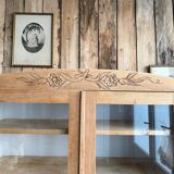 Vitrine art déco en chêne (rénovée)