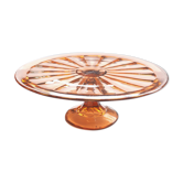 Art Deco glass display cake dish