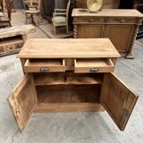 2-door sideboard in solid elm, early 20th century