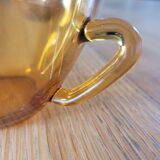 2 Vereco amber glass tea cups