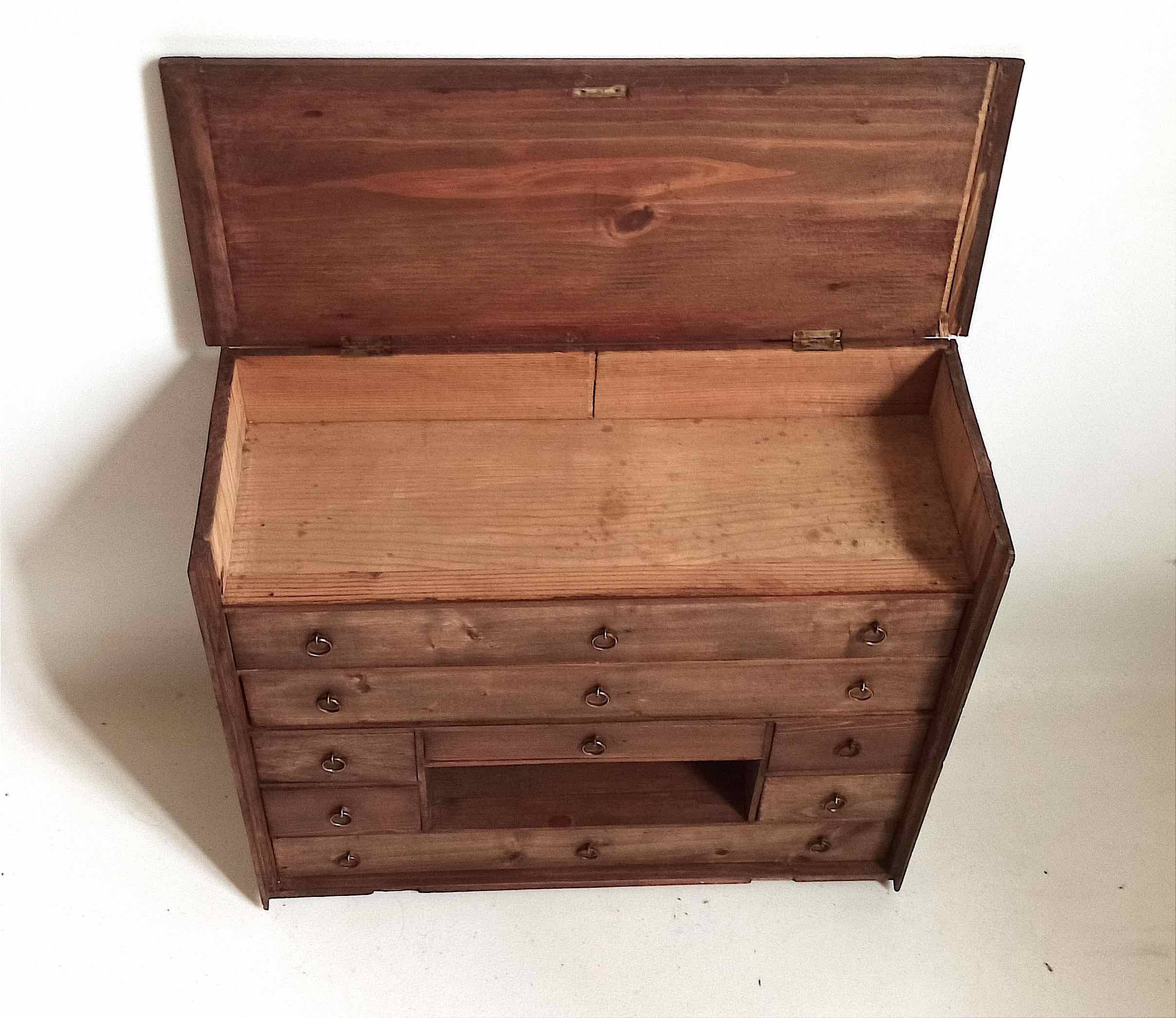 Small piece of professional furniture (watchmaker) 1930s Width 49.5 cm Height 41.5 cm