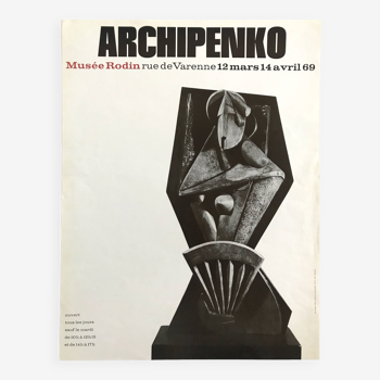 Original poster after Alexandre ARCHIPENKO, Musée Rodin, 1969