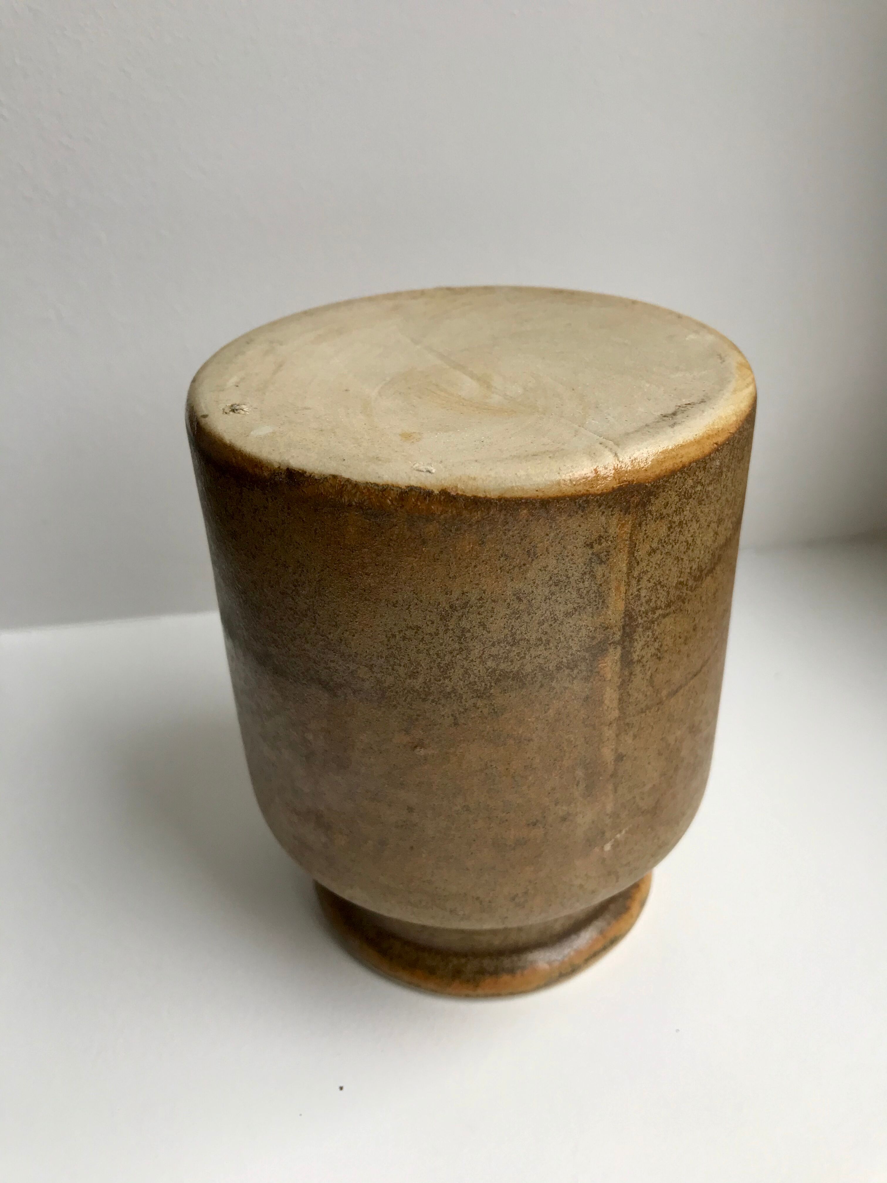 Pot en grès vintage avec bouchon en liège