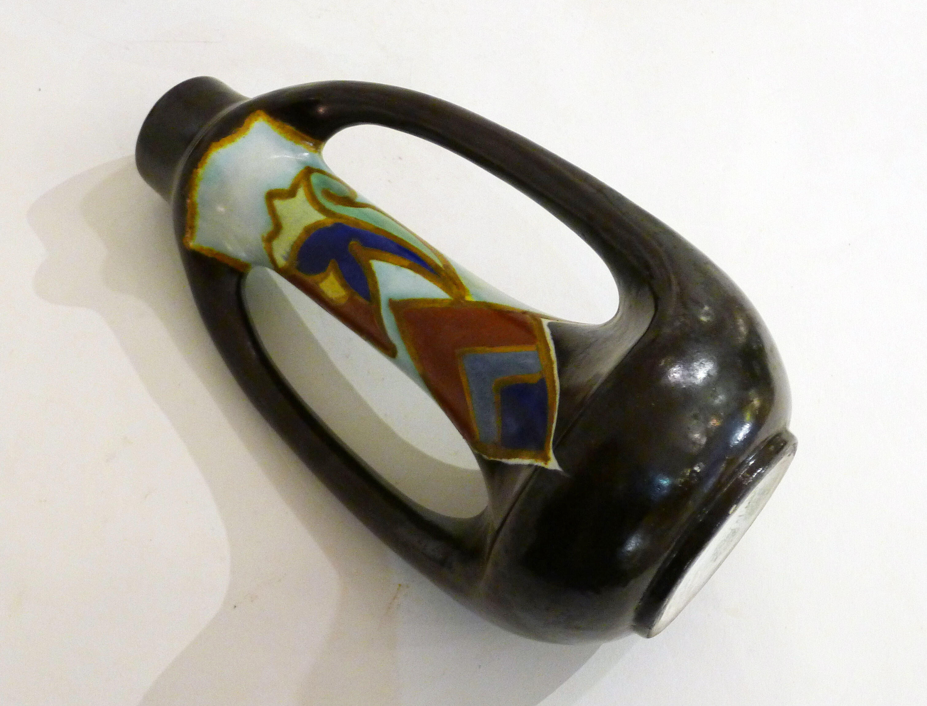 Vase amphora faience mate