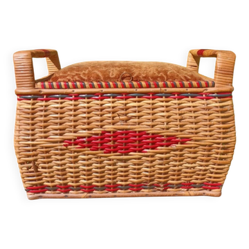 Coffre tabouret rétro