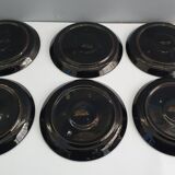 Six coffee cups and saucers in English earthenware Gibson & sons