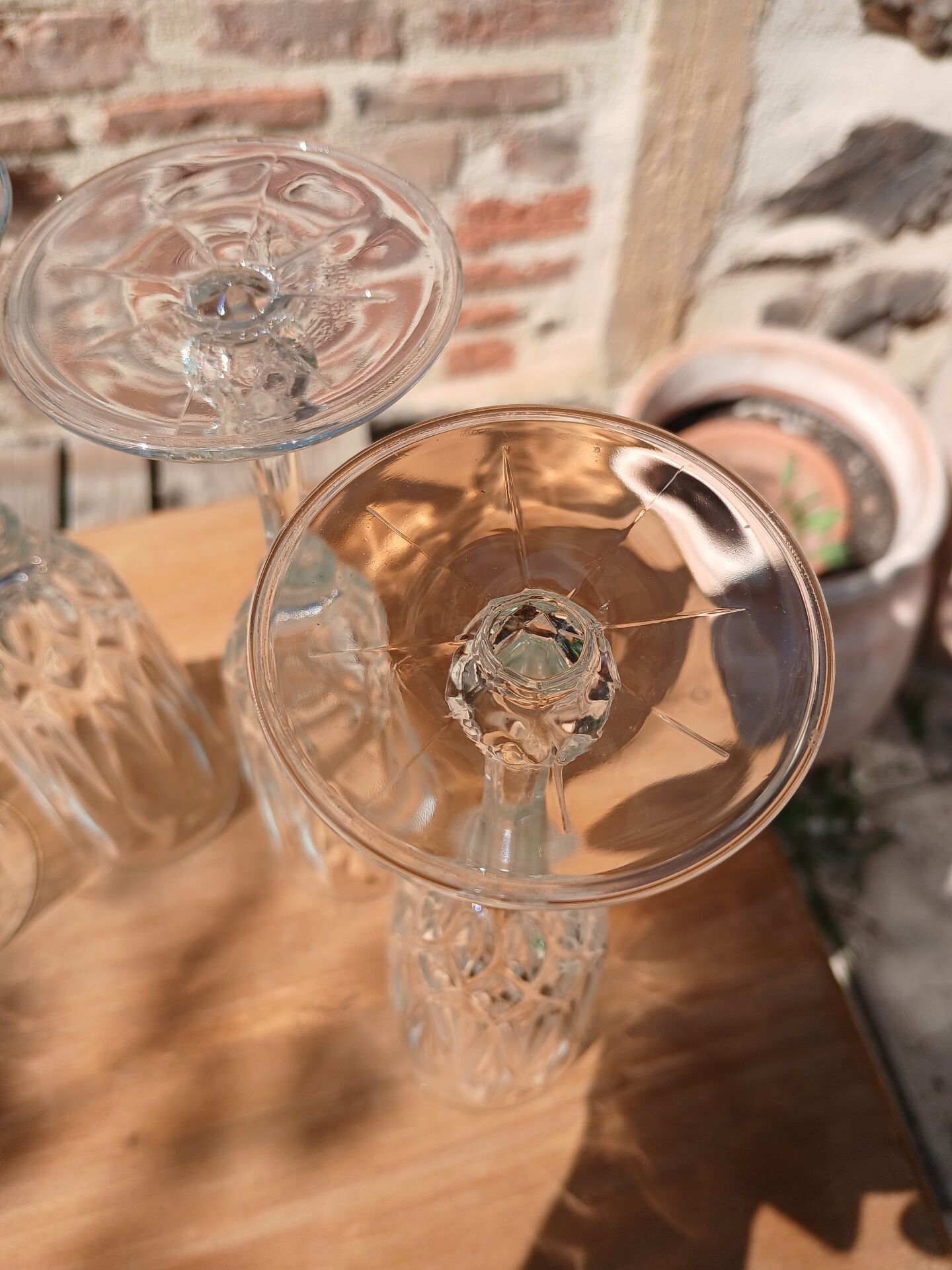 4 flûtes à champagne anciennes 