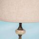 Chic hotel table lamp in onyx and brass, mid-century modern table lamp from the 70s.