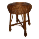 Vintage Mid Century Modern handwoven wicker stool