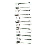 12 silver cake forks