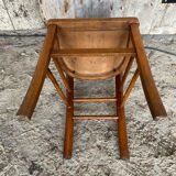 Vintage BAUMANN Mado Wood Bistro Chair with Green Seat