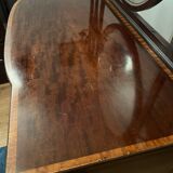 Louis XVI style dressing table – marquetry, oval mirror.