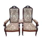 Paire de fauteuils style Louis Philippe
