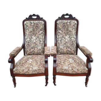 Paire de fauteuils style Louis Philippe