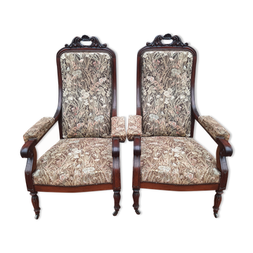 Paire de fauteuils style Louis Philippe