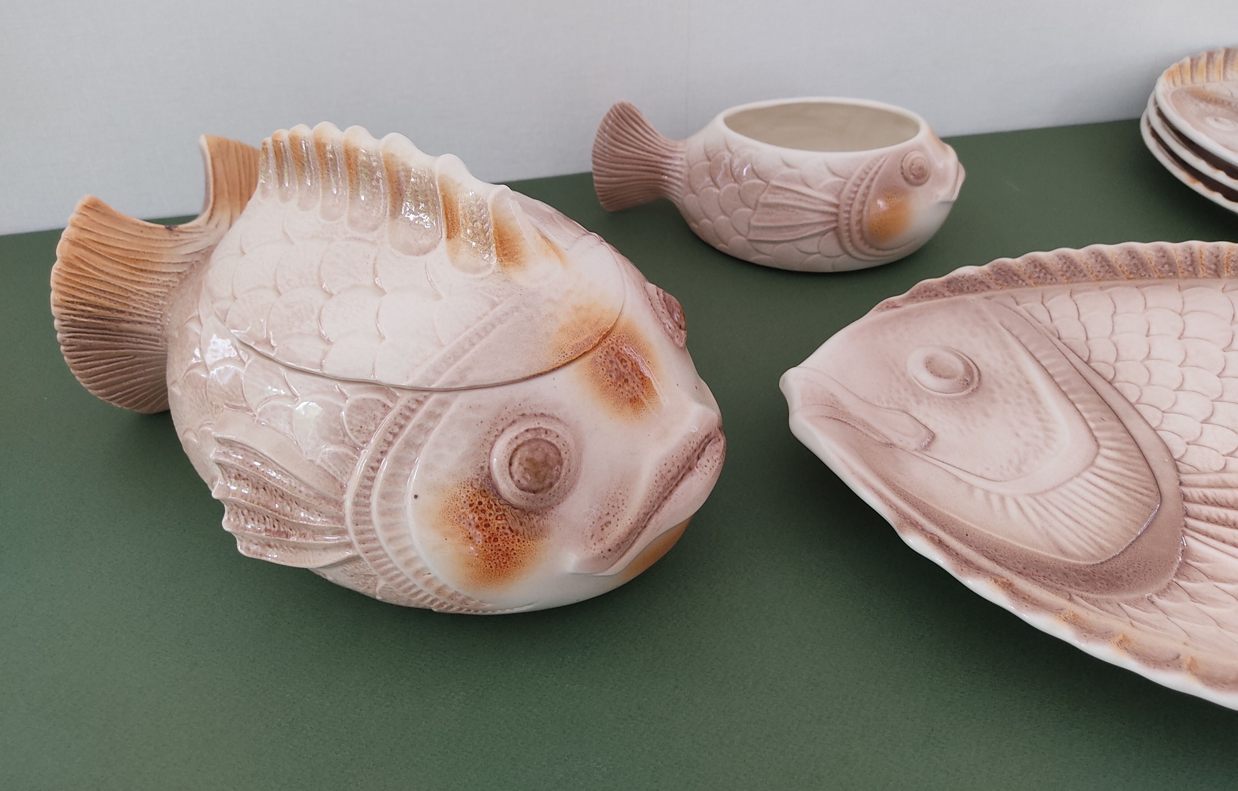 Bouillabaisse earthenware service from sarguemines vintage