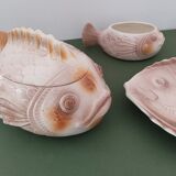 Bouillabaisse earthenware service from sarguemines vintage