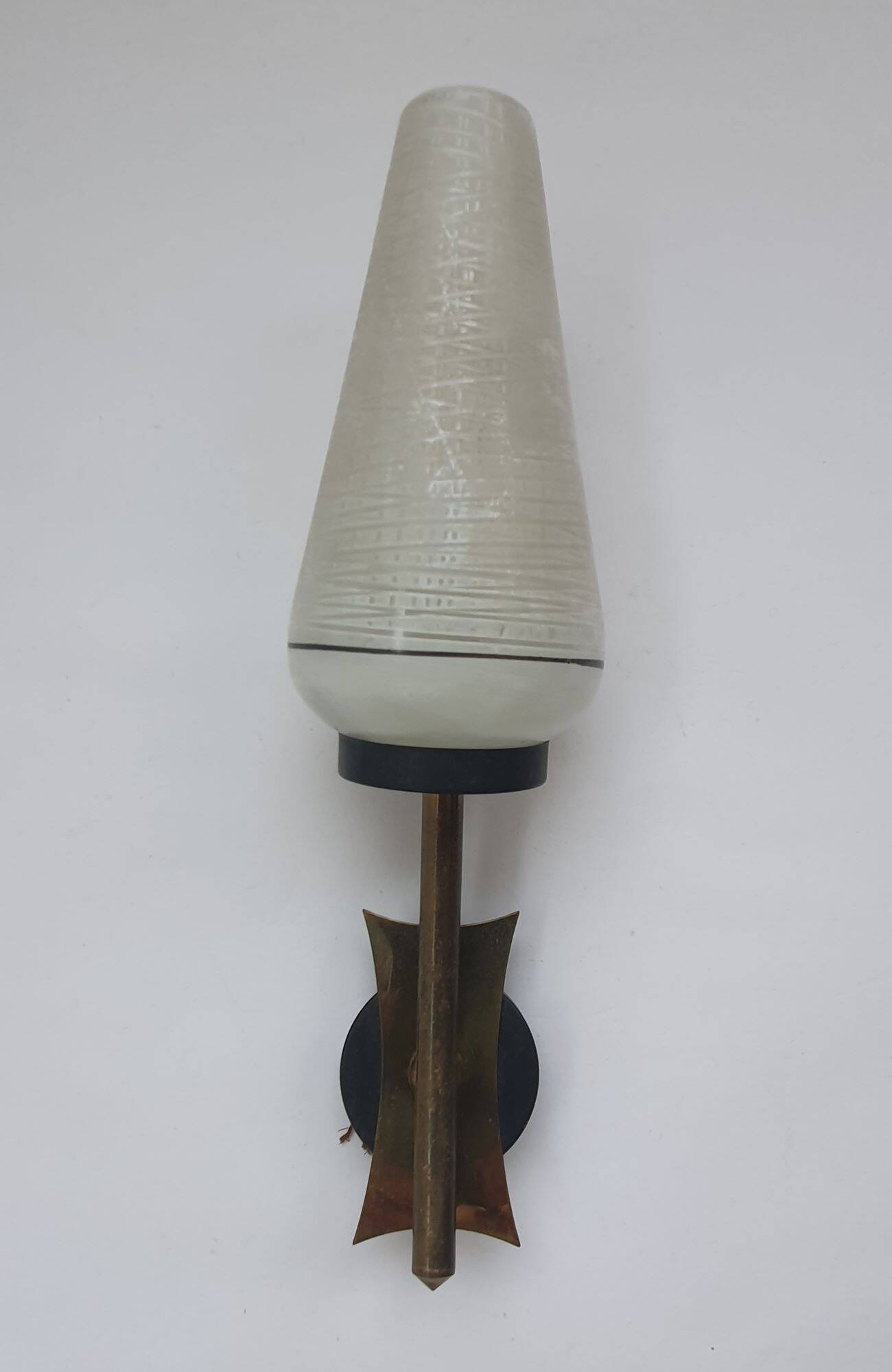 Two vintage tulip wall sconces
