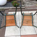 Suite of four school chairs 50/60 years