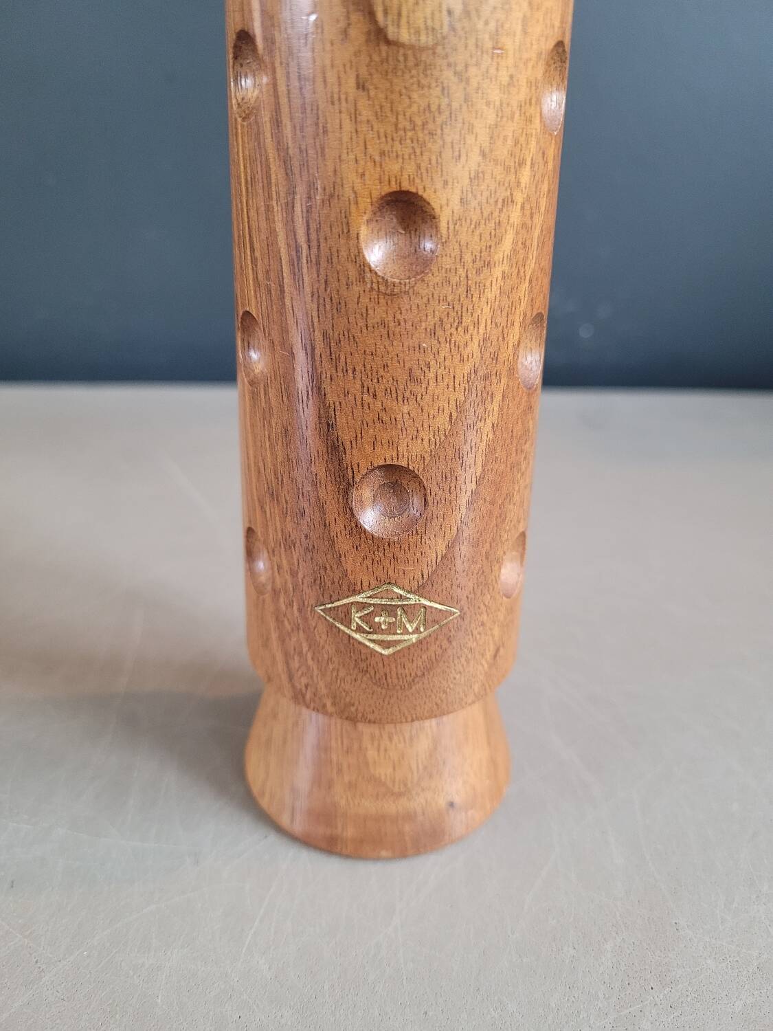 Vintage teak pepper mill Haenlein Winterthur