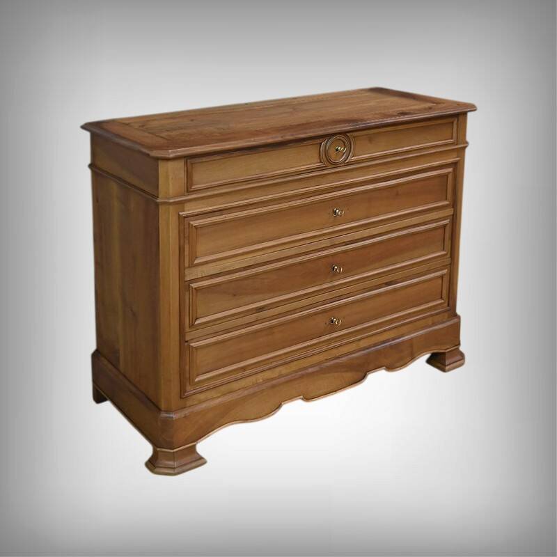 Walnut chest of drawers, Louis-Philippe style – 1900
