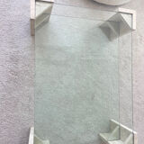 Table en verre et travertin