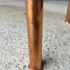 Table basse vintage cuivree 1950