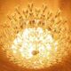 Stilkronen gilt brass and crystal ceiling lamp, Italy 1970s