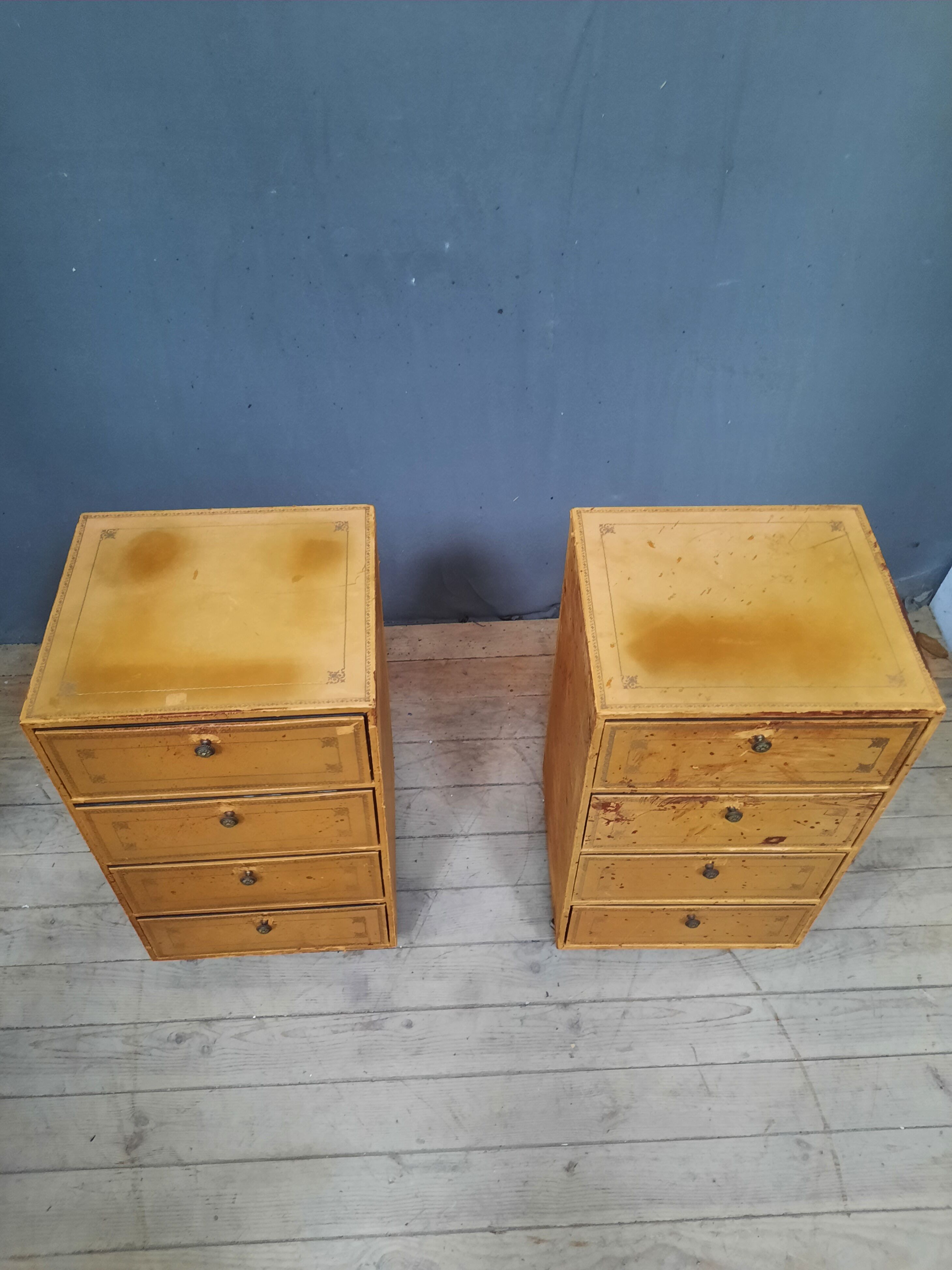 Pair of leather cardboard makers