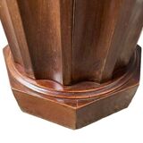 Round wooden bedside table, 1 door