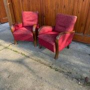 Hungarian Art Deco Armchairs, 1930s, Set of 2