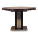Round mahogany table, Italian design, 1970s, production: Italy