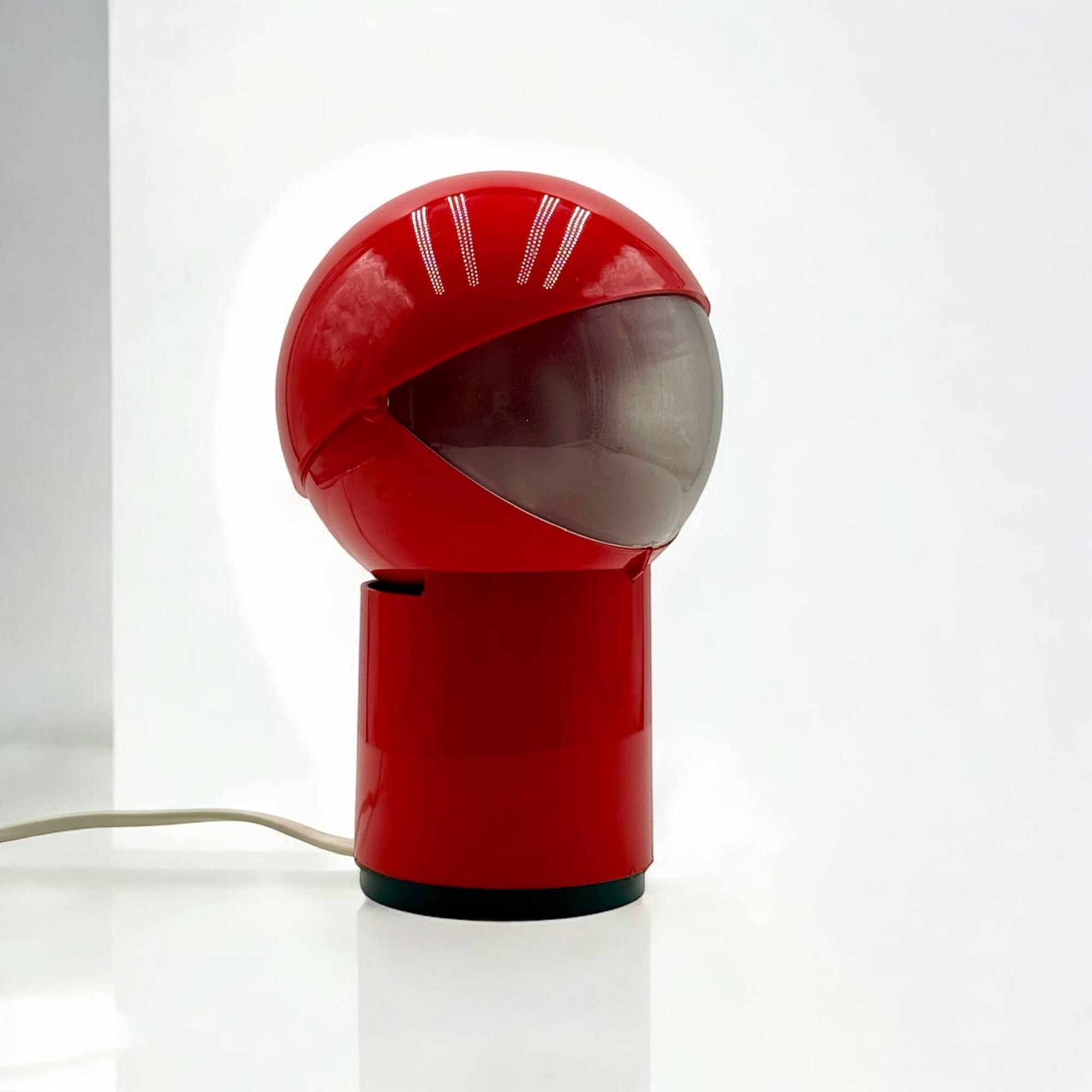 Lampe Space Age « Sfera Notte » Gagiplast, rouge vif, années 1970