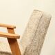 Vintage armchair brown granola oak wood design by Chierowski 366