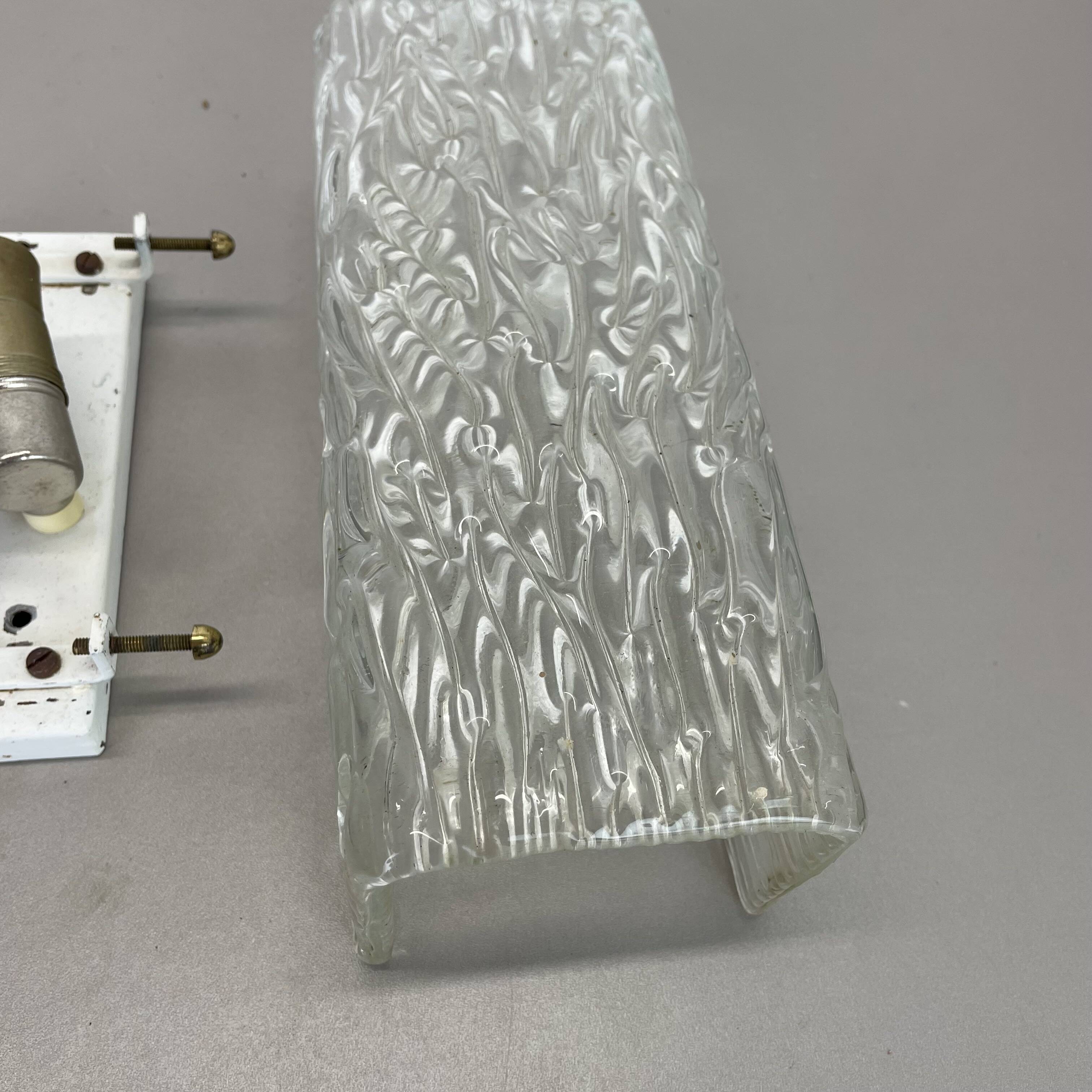 cubic Hollywood Regency Ice Glass Wall Light Made by Kalmar Lights, 1960s
